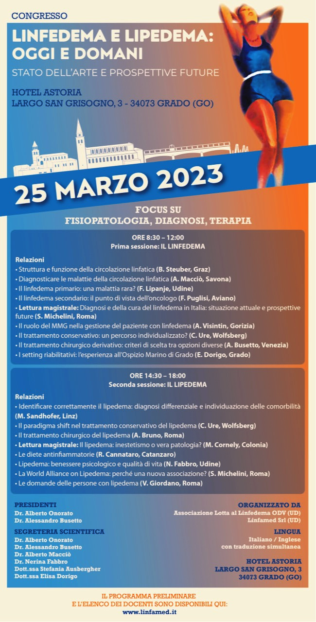 Congresso LINFEDEMA E LIPEDEMA: stato dell’arte e prospettive future